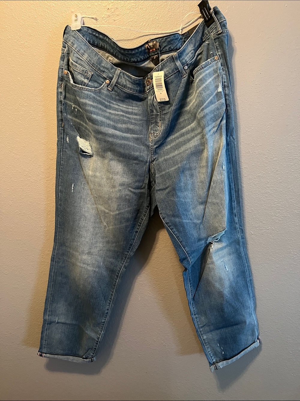 torrid Light Blue Distressed Skinny Jeans